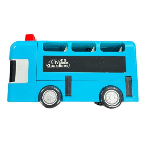 Police Theme Toy Bus with Interactive Play Features Removable Siren & Steering Wheel, Blue - Educational Emergency Vehicle Toy for Kids Ages 3+ Police Theme Toy Bus with Interactive Play Features Removable Siren & Steering Wheel, Blue - Educational Emergency Vehicle Toy for Kids Ages 3+